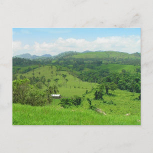 Vue rurale, carte postale République Dominicaine