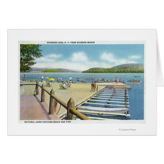 Vue sur la plage et la jetée du Manoir de Scaroon (Devant horizontal)
