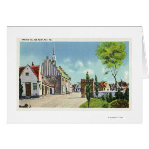 Vue sur la rue du village danois