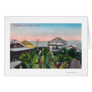 Vue sur le jardin japonais de thé