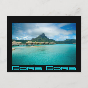 Vue sur l'île de Bora Bora Carte postale en texte 