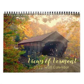 Vues du calendrier mural Vermont 2022