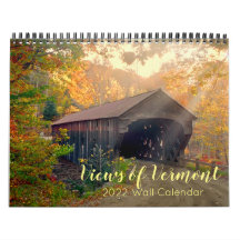 Vues du calendrier mural Vermont 2022