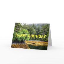Vues verdoyantes Carte d'anniversaire