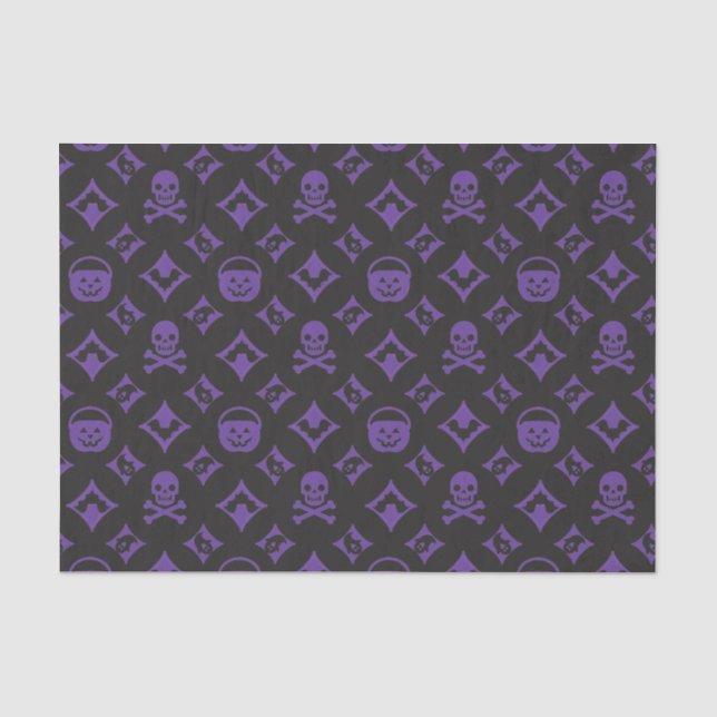 Vuitton! Designer Halloween LG lila Seidenpapier (Vorderseite)