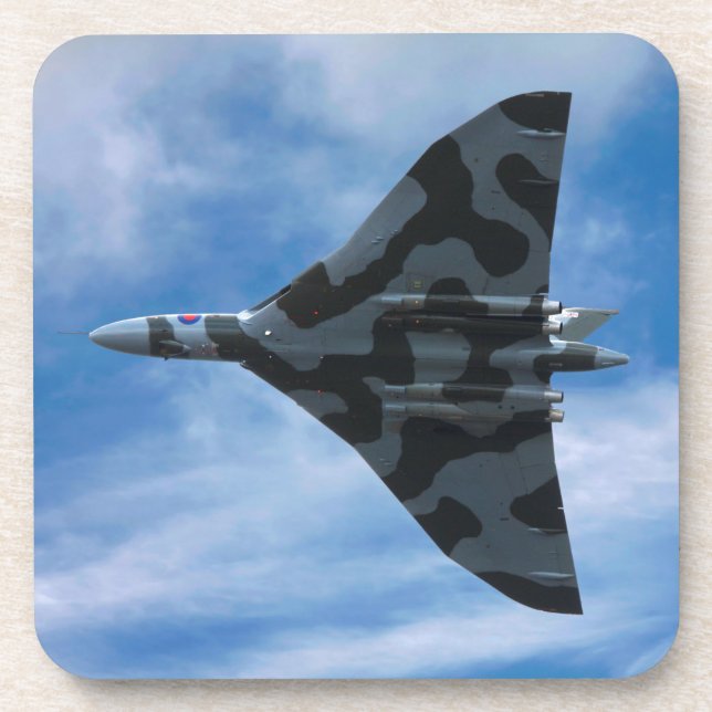 Vulcan Bomber im Flug Getränkeuntersetzer (Vorderseite)