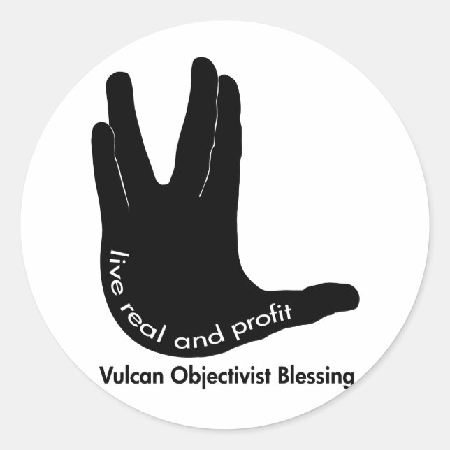 Vulcan Objectivist Stickers (Vorderseite)