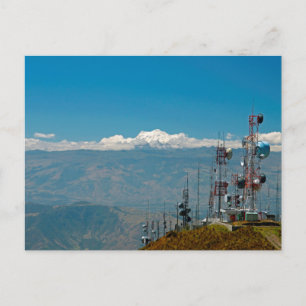 Vulkan Antisana und Masten, Quito, Ecuador Postkarte