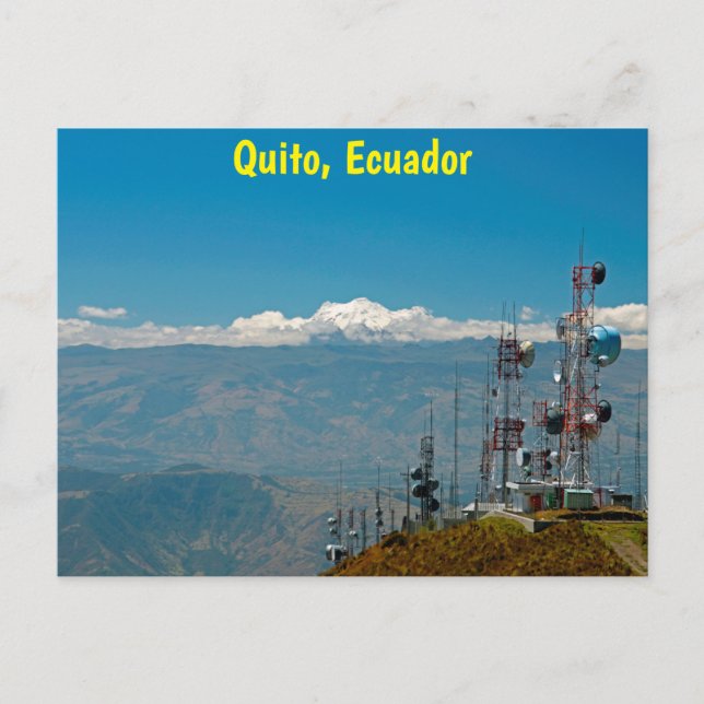 Vulkan Antisana und Masten, Quito, Ecuador Postkarte (Vorderseite)