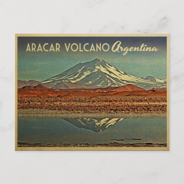 Vulkan Aracar Argentinien Postkarte (Vorderseite)