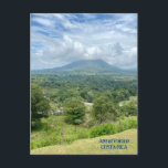 Vulkan Arenal in Wolken Costa Rica Postkarte<br><div class="desc">Arenal Volcano in den Wolken,  Costa Rica Postcard mit anpassbarem Text auf der Vorder- und Rückseite können Sie ändern oder löschen. Aussicht auf das Arenal Foto von den Mistico Hanging Bridges,  La Fortuna,  Costa Rica. Foto von ©sjasis</div>