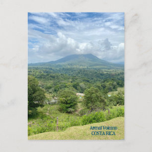 Vulkan Arenal in Wolken Costa Rica Postkarte