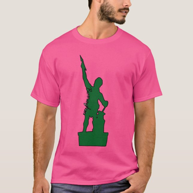 Vulkan Birmingham Alabama Grün T-Shirt (Vorderseite)