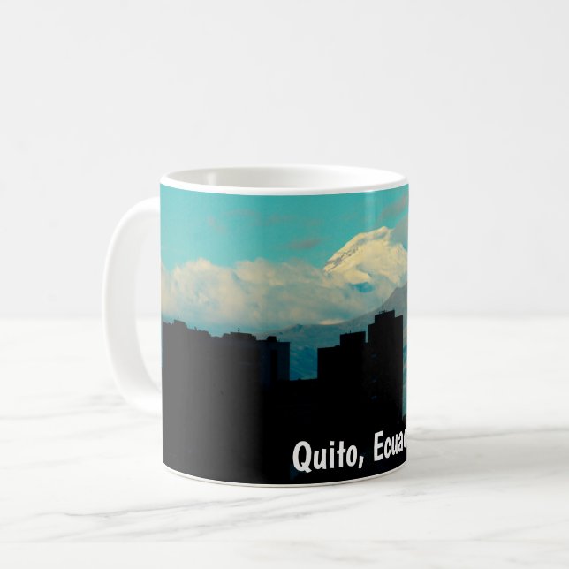 Vulkan Cayambe, Quito, Ecuador Kaffeetasse (Vorderseite Links)