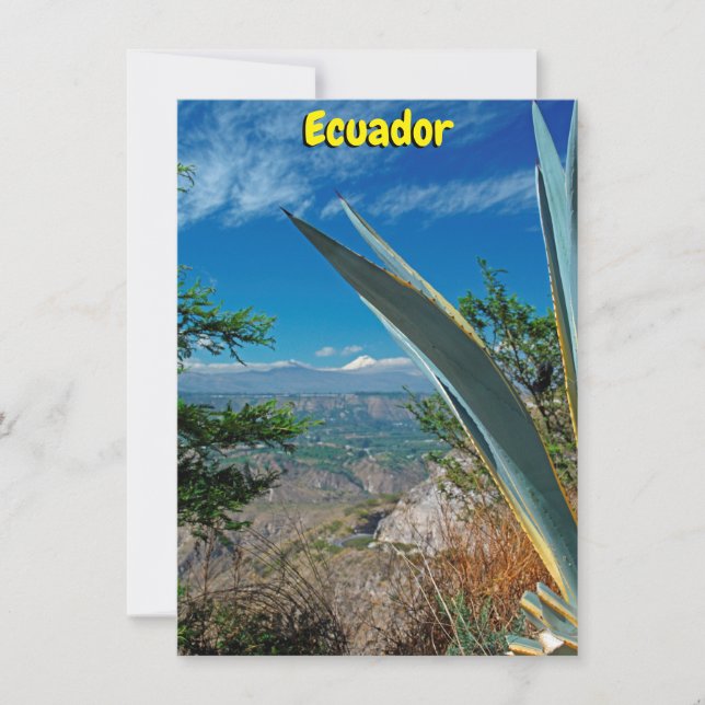 Vulkan Cotopaxi, Ecuador Karte (Vorderseite)