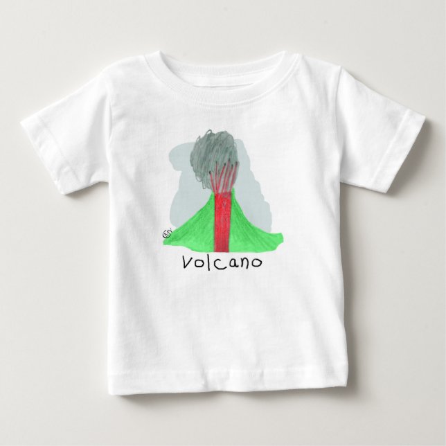 Vulkan, der durch Michael zeichnet Baby T-shirt (Vorderseite)