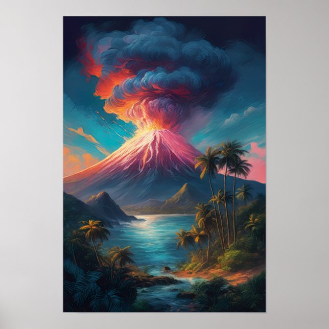 Vulkan entfesselt, tropische Eruption Poster (Vorne)