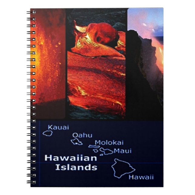 Vulkan Hawaii Notizblock (Vorderseite)