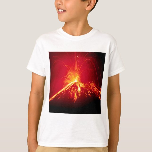 Vulkan-heiße Lava Costa Rica 1991 T-Shirt (Vorderseite)