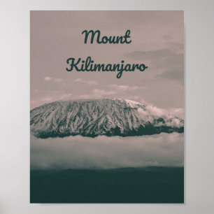 Vulkan Kilimanjaro Snow in Tansania Afrika Poster