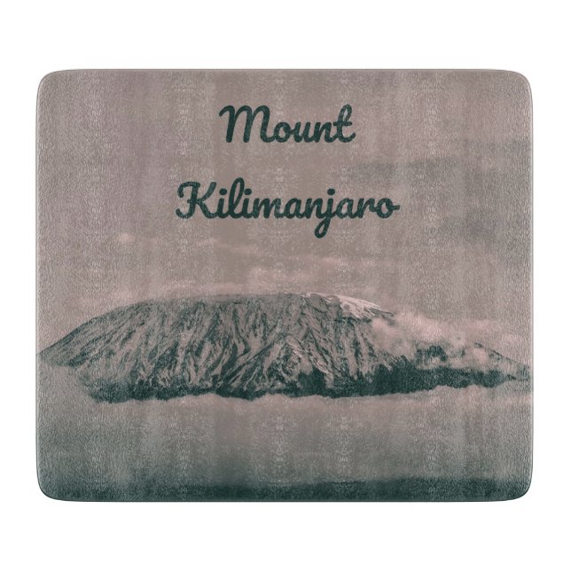 Vulkan Kilimanjaro Snow in Tansania Afrika Schneidebrett (Vorderseite)