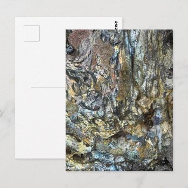 Vulkan-Lavagestein Postkarte (Vorne/Hinten)
