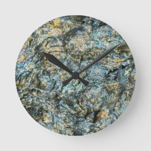 Vulkan-Lavagestein Runde Wanduhr