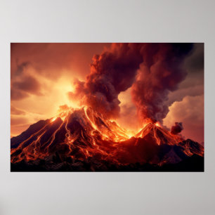 Vulkan Nature Unleash Power Earth Desaster Poster