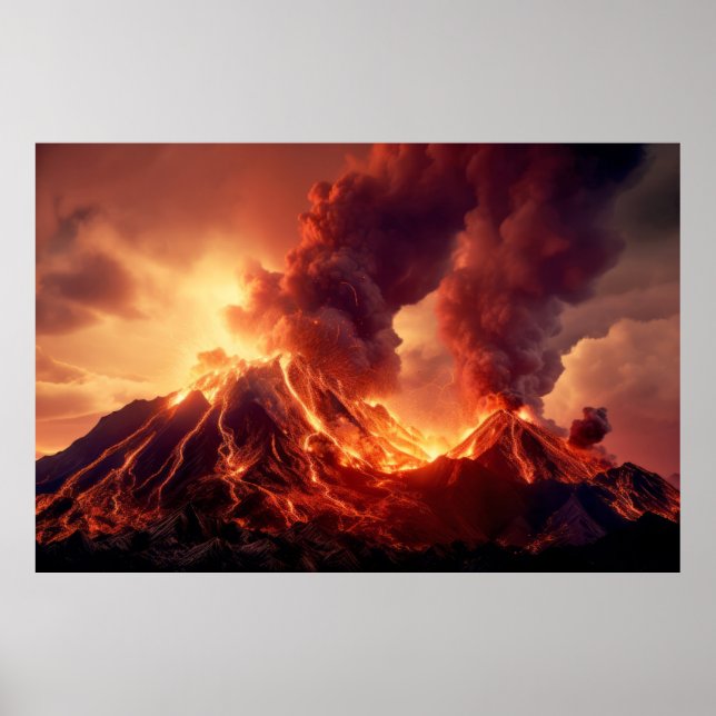 Vulkan Nature Unleash Power Earth Desaster Poster (Vorne)