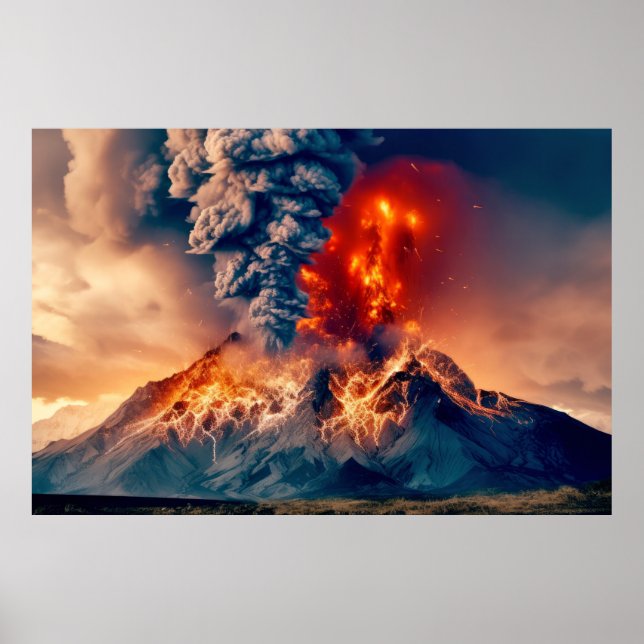 Vulkan Nature Unleash Power Earth Desaster Poster (Vorne)
