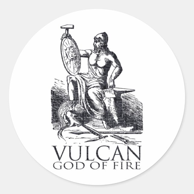 Vulkan Runder Aufkleber (Vorderseite)