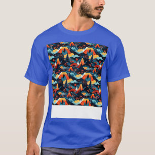 Vulkan Seamless Pattern Gebirgsfeuer Lava Magma T-Shirt