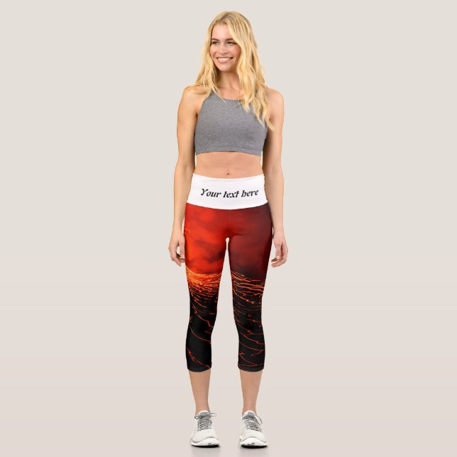 Vulkanausbruch Capri Leggings (Vorderseite)