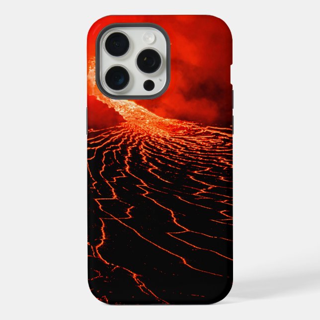 Vulkanausbruch iPhone 15 Pro Max Hülle (Rückseite)