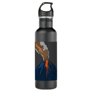 Vulkanausbruch Lava Edelstahlflasche