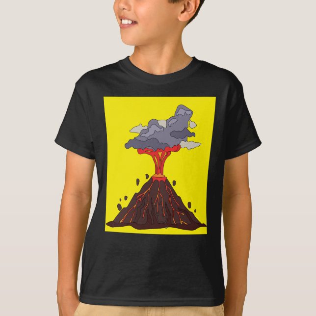 Vulkanausbruch Lava T-Shirt (Vorderseite)