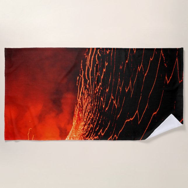 Vulkanausbruch Strandtuch (Vorderseite)
