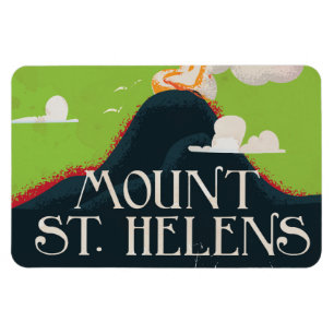 Vulkanausflugplakat des Berges St. Helen Magnet