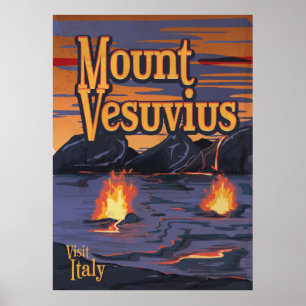Vulkanausflugplakat Monte Vesuv Poster
