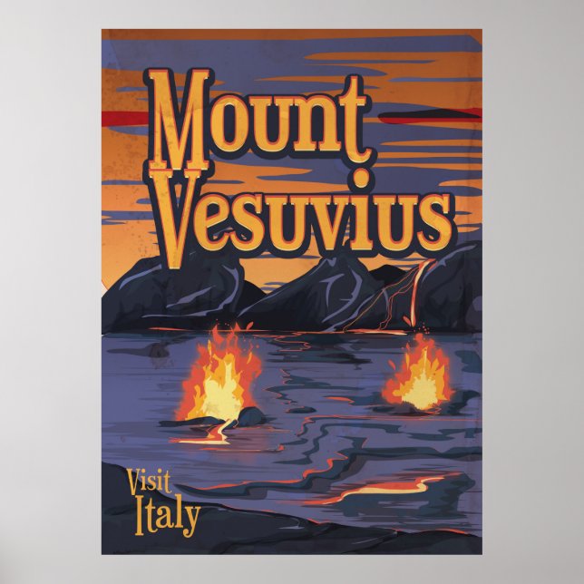 Vulkanausflugplakat Monte Vesuv Poster (Vorne)