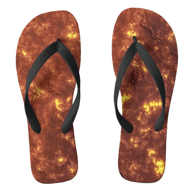 Vulkane heiße Lavaoberfläche Flip Flops (Fußbett)