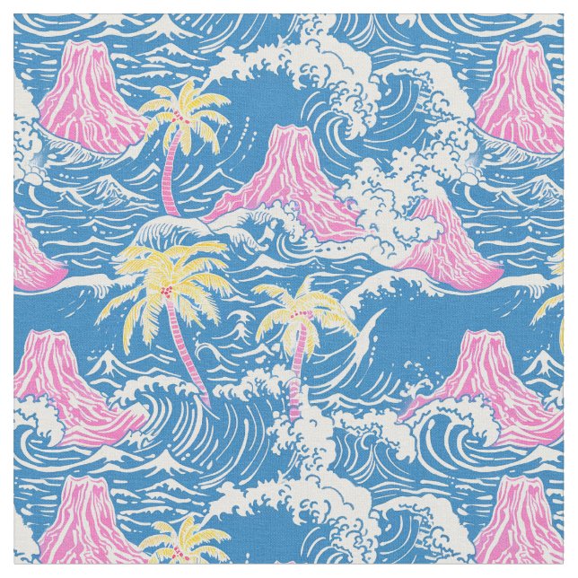 Vulkane im Meer Stoff (Nahaufnahme)