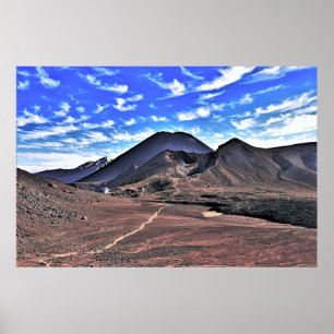 Vulkane von Tongariro Poster