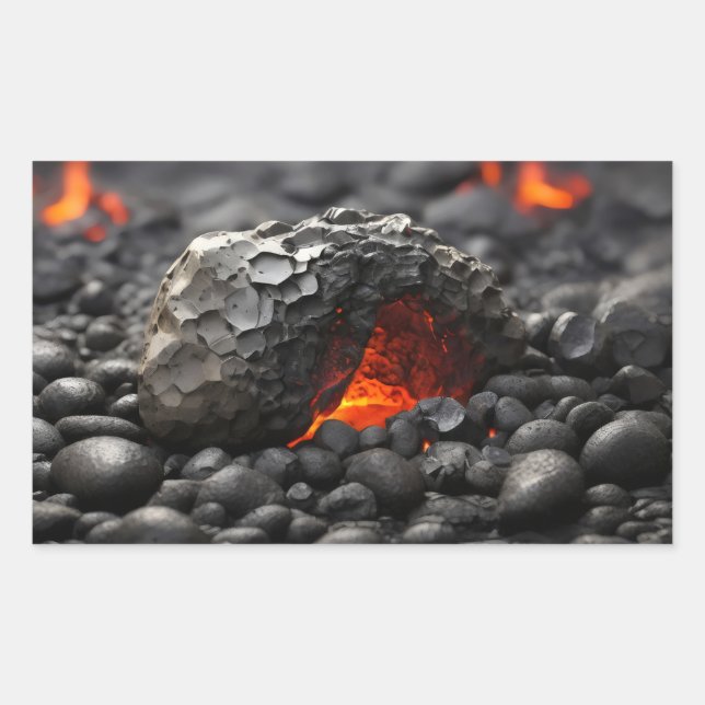 Vulkangestein Rechteckiger Aufkleber (Vorderseite)