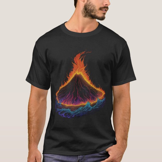 Vulkanischer Ausbruch von Farben T-Shirt (Vorderseite)