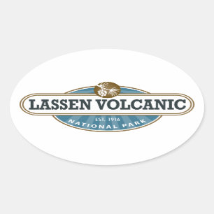Vulkanischer Nationalpark Lassens Ovaler Aufkleber