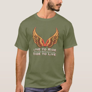 Vulkanisches Motorrad - Live to Ride Ride to Live T-Shirt