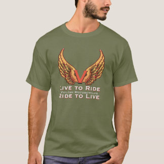 Vulkanisches Motorrad - Live to Ride Ride to Live T-Shirt