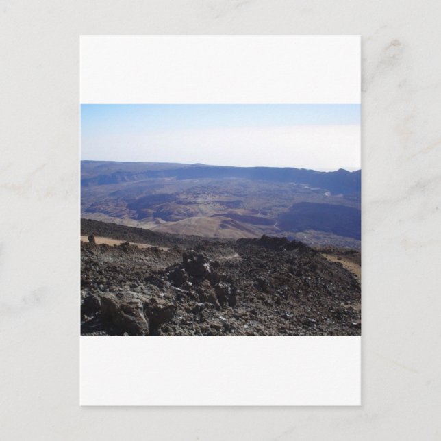 Vulkanlandschaft Postkarte (Vorderseite)