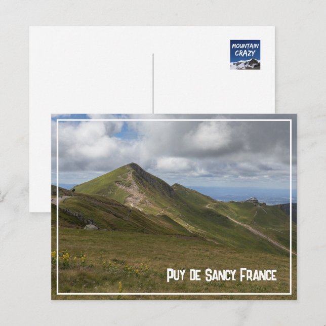 Vulkanlandschaft Puy de Sancy, Frankreich Feiertagspostkarte (Vorne/Hinten)